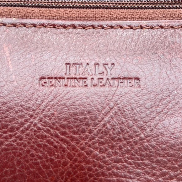 Italian Leather Wallet Dark Red, many compartments, functional, nice condition - Picture 7 of 14